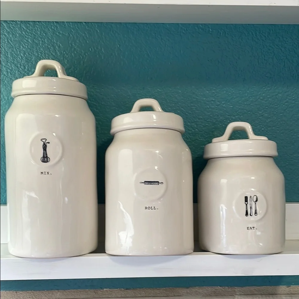Vintage Rae Dunn Canisters circa 2017 - Picture 1 of 5
